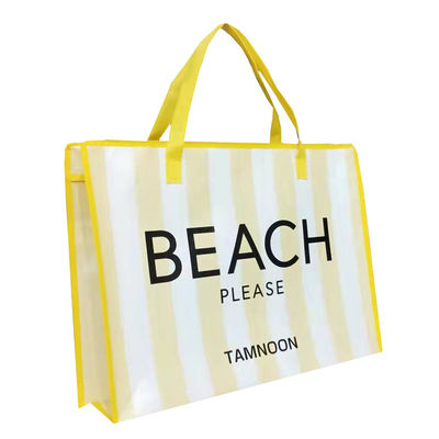 Экологически чистый PP HANDLED Tote Grocery Shopping Bag 20kg вместимость складной закрывающийся цип